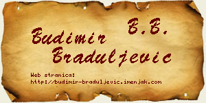 Budimir Braduljević vizit kartica
